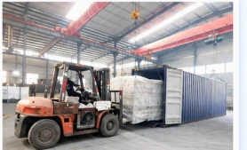 Incinerator forklift loading