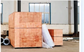 Incinerator wooden crate packing