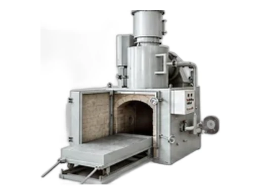 Manual door moving hearth incinerator